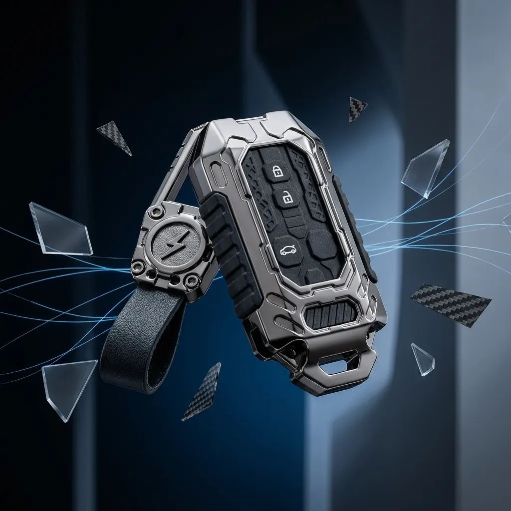 [Suzuki C3 transformer series] Transformer Series Metal Silicone Car Key Cover | Night Glow Buttons | Compatible with Suzuki Victoris, Grand Vitara, Fronx, Jimny, Ertiga, XL6, Baleno & Brezza (3 Button Key)