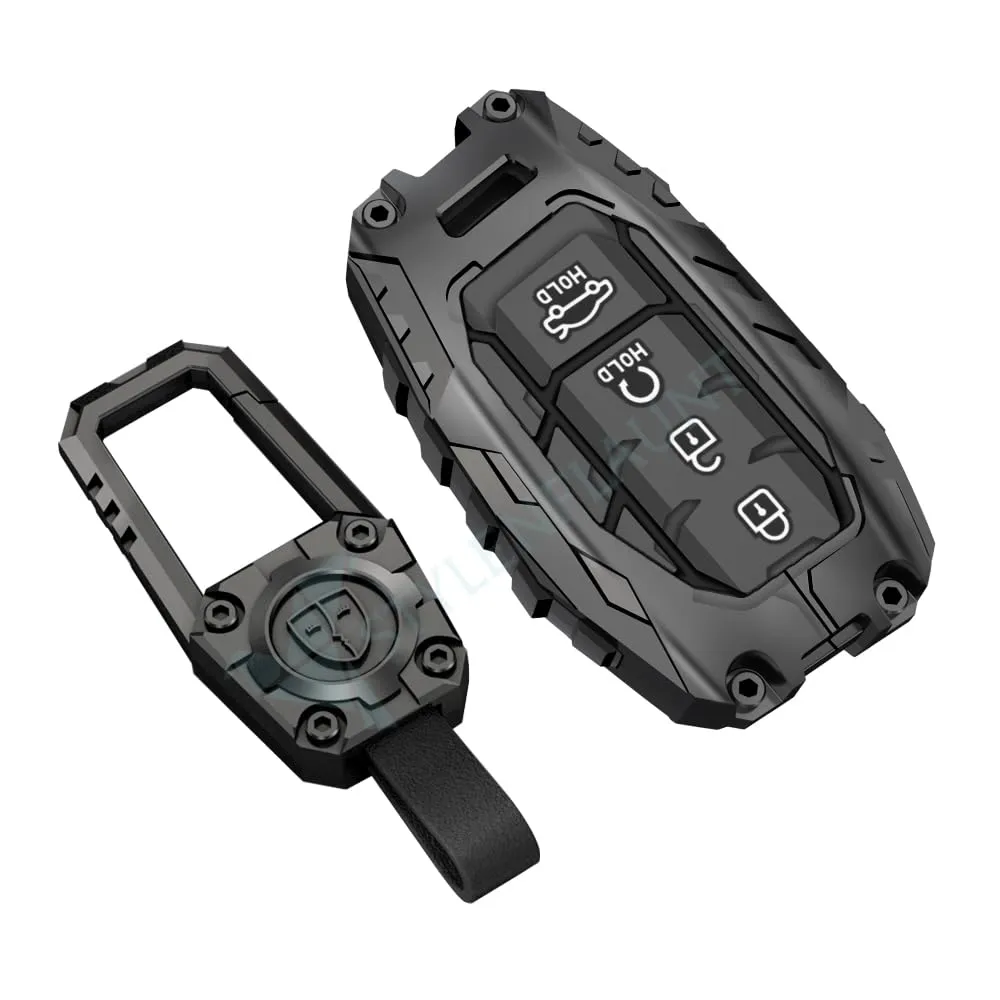 [Hyundai A4B Transformer series] Transformer Series Car Key Cover Compatible with Creta 2024 2025 2026, Venue, Alcazar | 4 Button Metal Smart Key Case | Premium Waterproof Soft Silicone Key Shell with Keychain