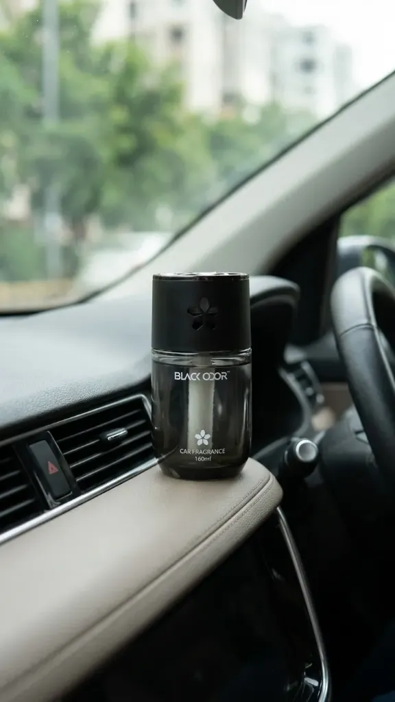 Black Odor 160ml Car Air Freshener – Leak-Proof Long-Lasting Fragrance for Cars SUVs with Hotel-Style Aroma